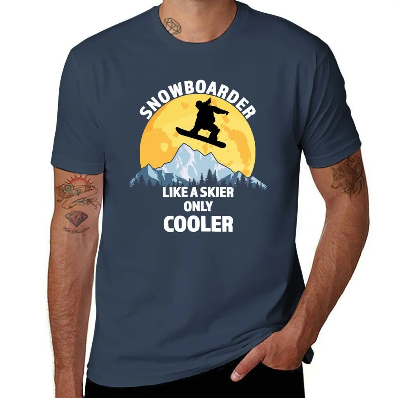 

Snowboarder Great Gift Snowboarding - Like Cooler Only A Skier T-Shirt Urban Style Print T-Shirt