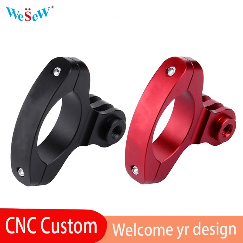 

WeSeW OEM изготовленный на заказ держатель для крепления на руль велосипеда из алюминиевого сплава с ЧПУ, прецизионные детали, обслуживание производства