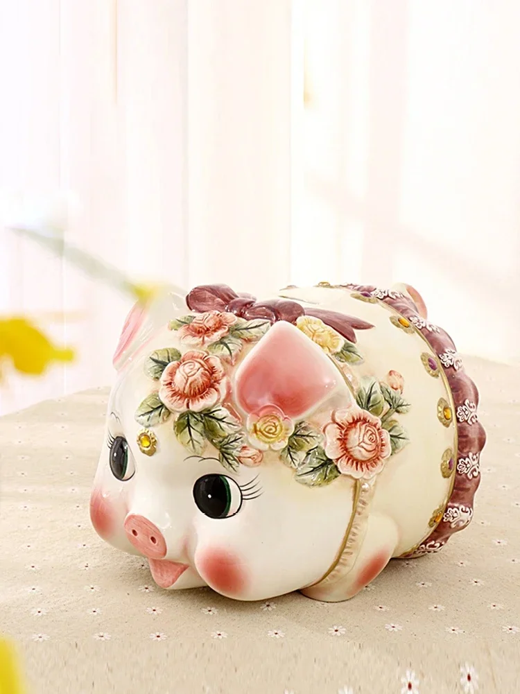 

Home Decoration Piggy Bank Money Saving Box Coin Bank Ceramic Piggy Bank Ceramic Pig Saving Pot Chinese Zodiac Pig Birthday Gift