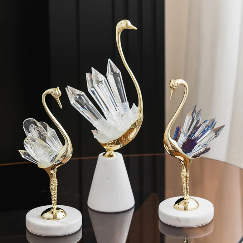 

Radiant Crystal Swan Figurine Symbol Of Grace And Prosperity An Alloy Crafted Gem Quintessential For Celebratory Occasions