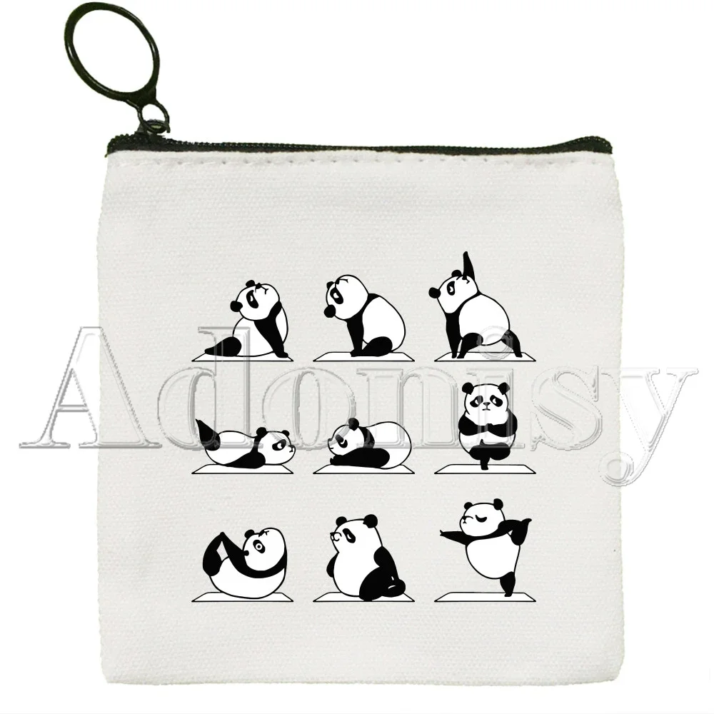 Panda Coin Purse Vintage Mini Wallet Change Pouch Household Portable Keys Card Storage Card Bag Zipper