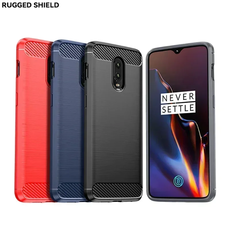 Shockproof Carbon Case For Oneplus 6 7 8 Pro Case Silicone TPU Cover for One plus 6T 7T 8T Oneplus6 Oneplus7 Cases Funda Capa