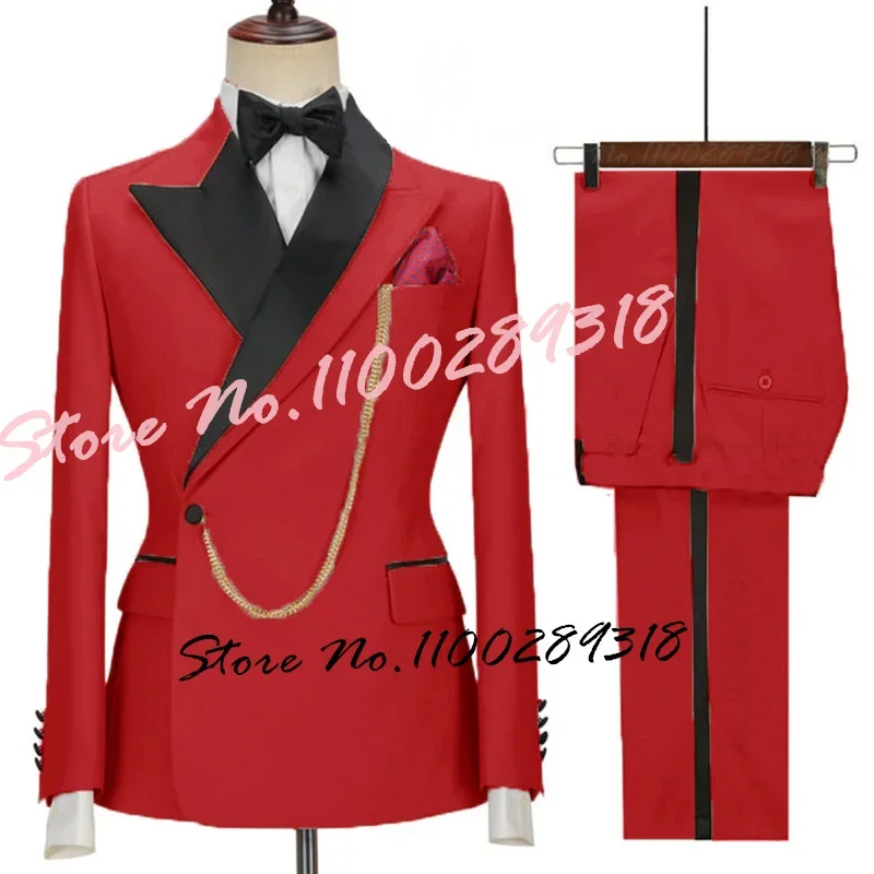 2024 ultimi disegni Set di abiti da uomo di lusso Slim fit Groomsmen Groomsmen abito da sposa smoking Costume Homme Mariage 2 pezzi (Blazer +
