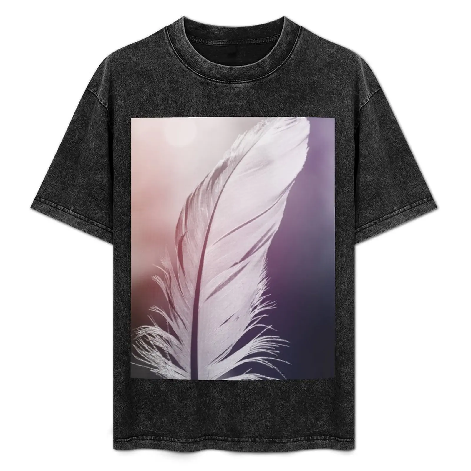 

Feather in Pastel Tones T-Shirt baggy shirts anime clothes mens graphic t-shirts big and tall
