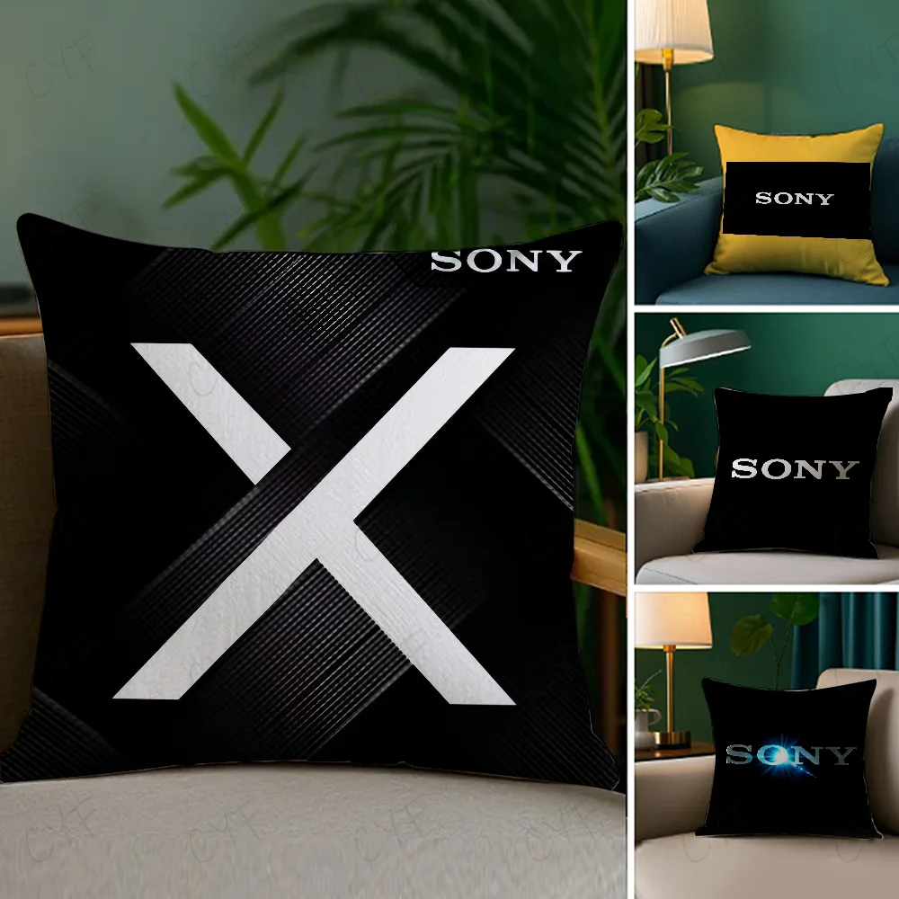 

SS S-sony Pillow Case Anti-dustmite Pillow Invisible zipper silky short plush Sofa cushion cover