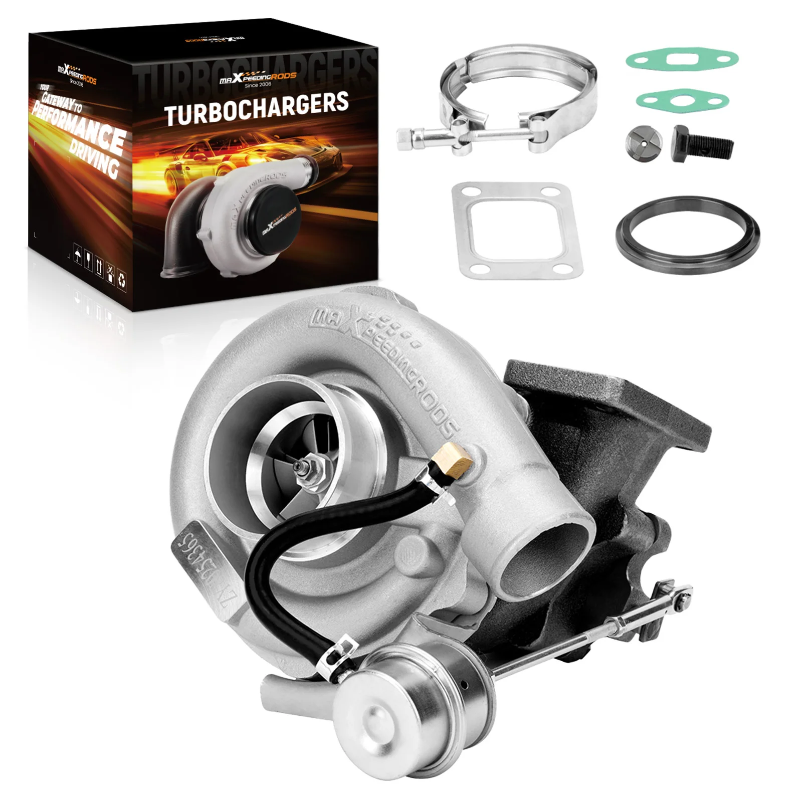 MaXpeedingrods T04E T3 .57 A/R Turbocharger For 1.5-2.5L Engine 4/6 Cylinder 400+ HP