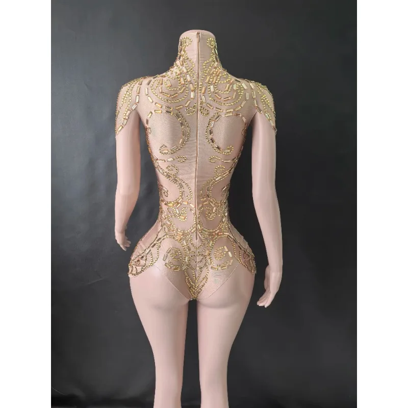Performance Costumes Bodysuit Sparkling Diamond Latin Dance High-altitude Hanging Rings DancePerformance Clubwear Costume