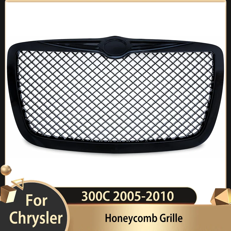 Automobiles Parts Accessories Chrysler Grille 300C 2005-2010 Honeycomb Grille without Emblem Exterior Parts Racing Grills