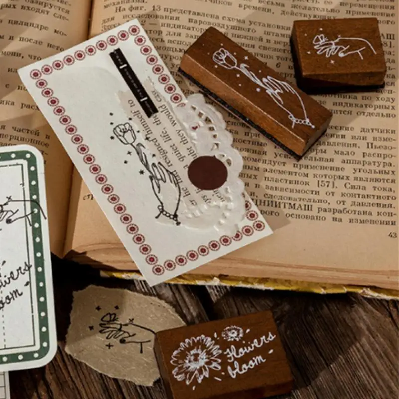 ختم خشبي فني عتيق ، ختم صنع البطاقات ، حرف القصاصات ، مطبوعات زخرفية ، هدية فنية ، سهلة التنظيف
