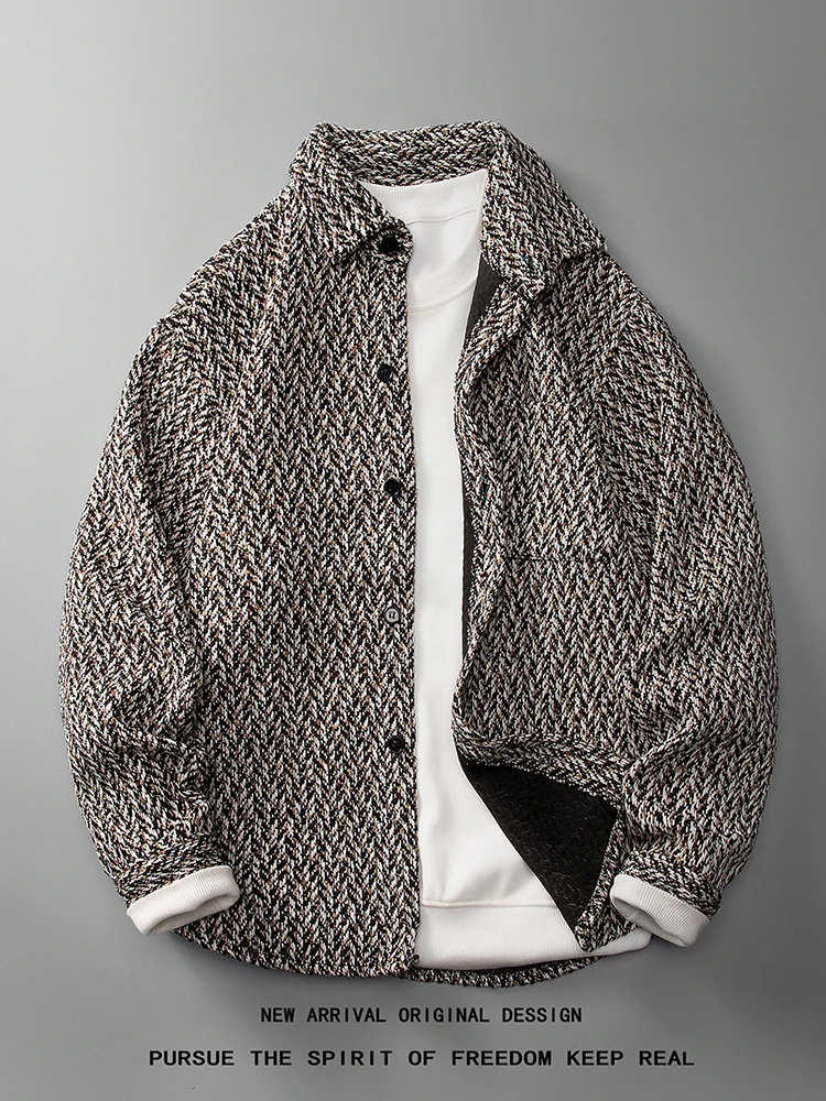 

Вязаный свободный мужской топ irt Jaet, весна-осень 2024, новый повседневный шикарный топ с пышным узором и вышивкой