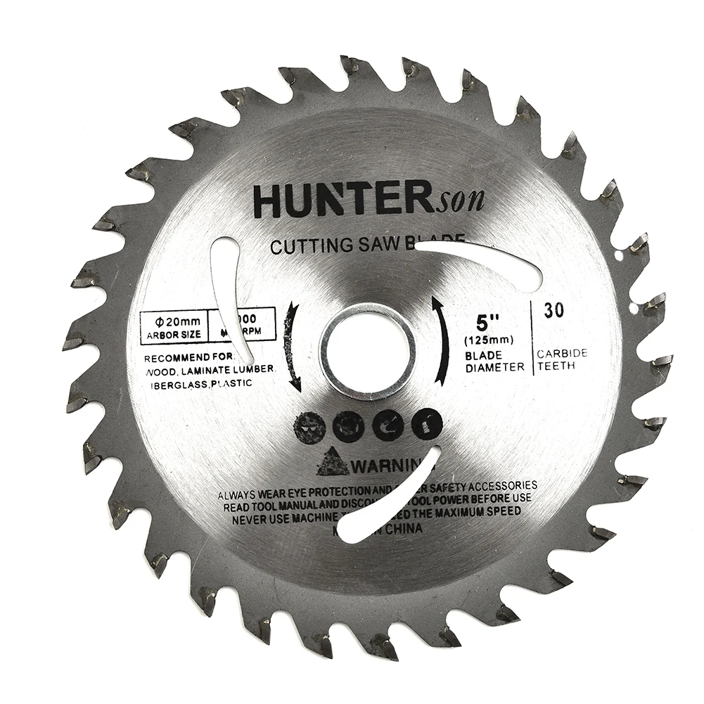 5" Circular Saw Blade For Woodworking 30 Teeth Power Through Projects 125mm Wood Cutting Disc Rugged Design With Smooth BurrFree