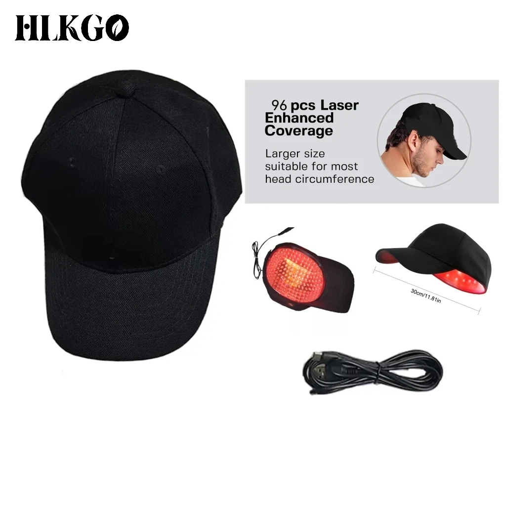 

Hands-Free LLLT Hair Growth Cap - 96 Laser Red Light Therapy for Scalp, Stops Hair Loss, CE Certified
