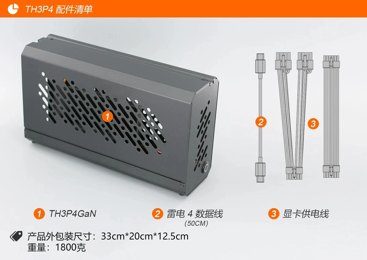 TH3P4GaN V2 Thunderbolt 3/4 GPU Dock for Laptop