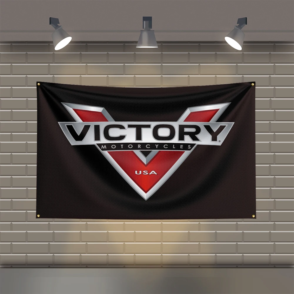 

3x5 Ft V-Victorys Racing Flag Polyester Printed Cars Flags for Room Garage Decor