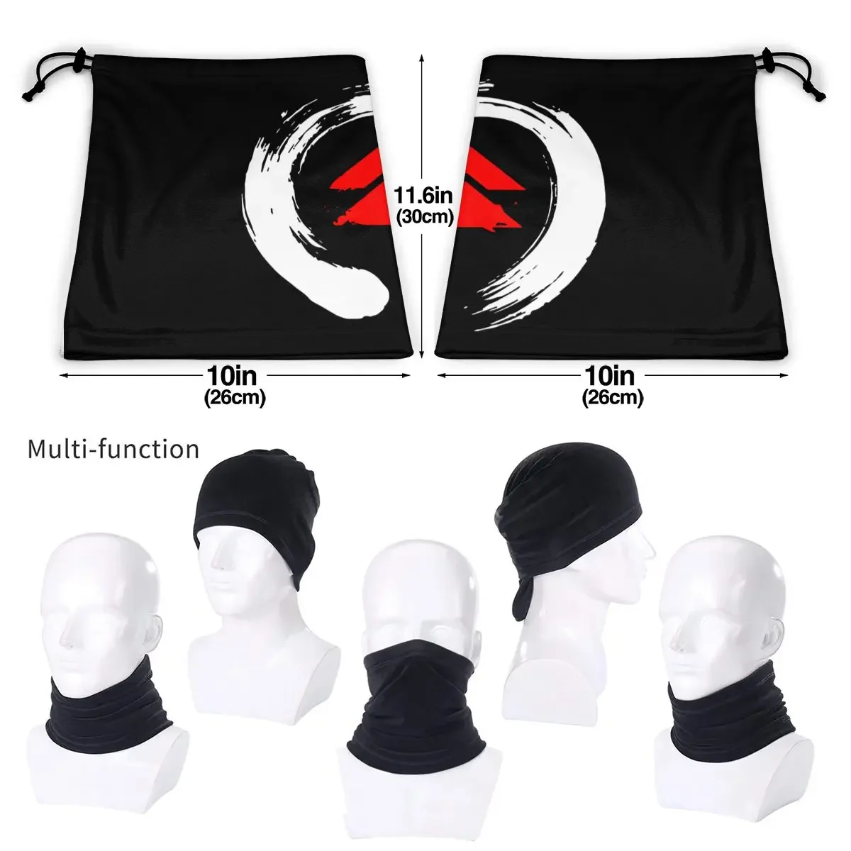 Sakai Clan Ghost Of Tsushima Japanese Samurai Microfiber Neck Gaiter Bandana Scarf Simple Windproof Neck Warmer