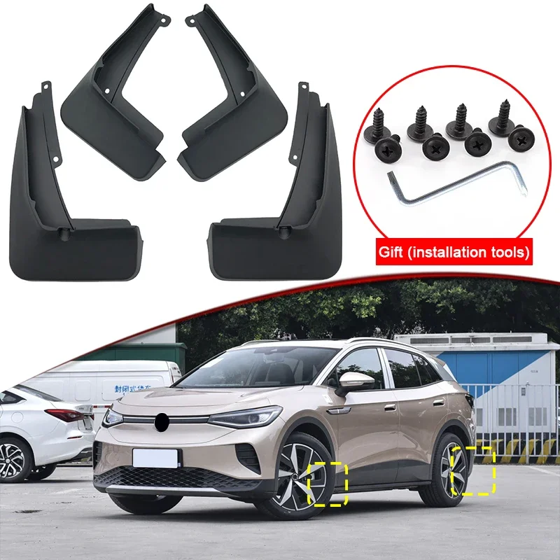 

Стайлинг автомобиля для Volkswagen ID.4 ID4 2020-2023 ABS автомобильные брызговики брызговики переднее и заднее крыло аксессуары