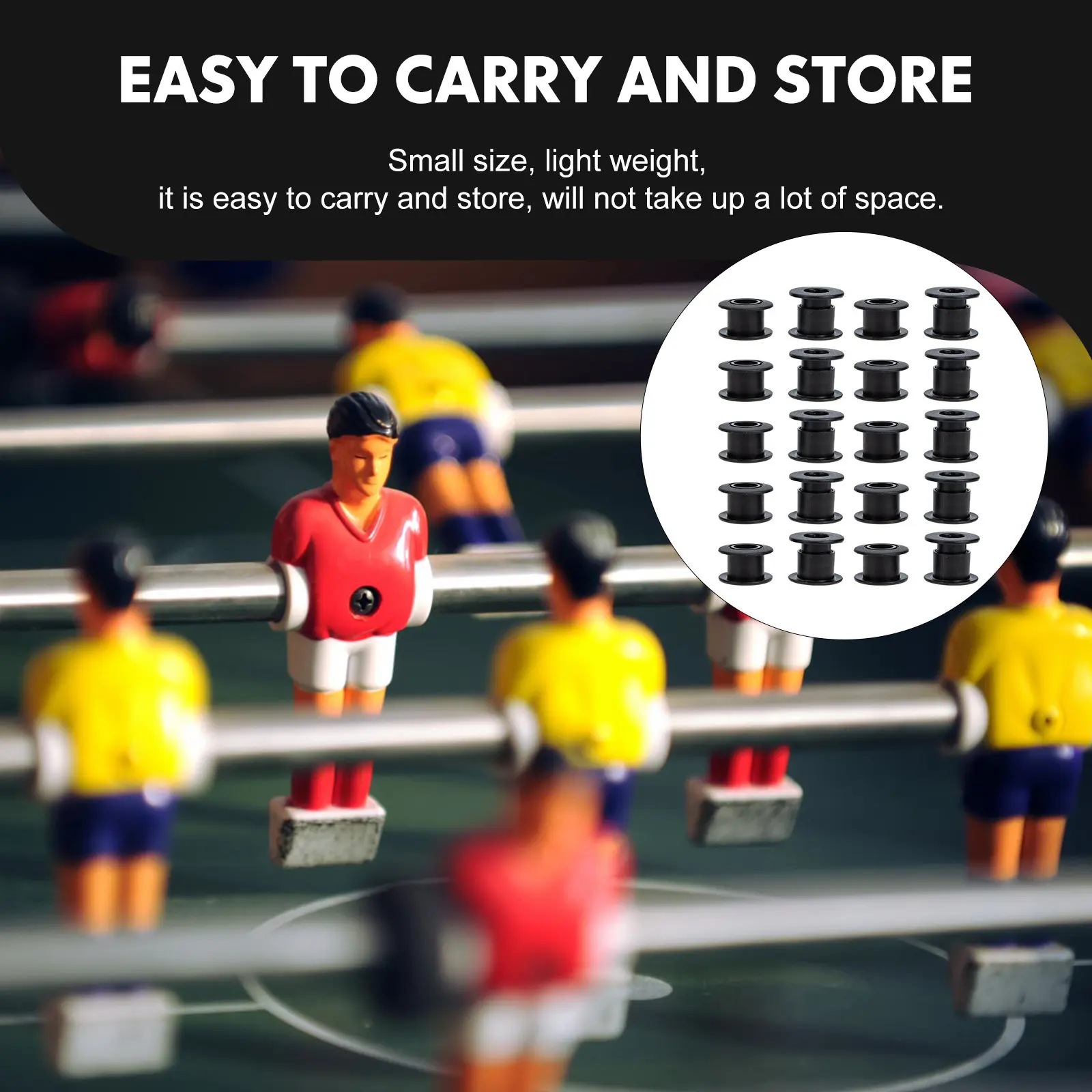 

10 пар высококачественных пластиковых подшипников для футбольных столов, легко устанавливаемые универсальные подшипники для штоков настольного футбола