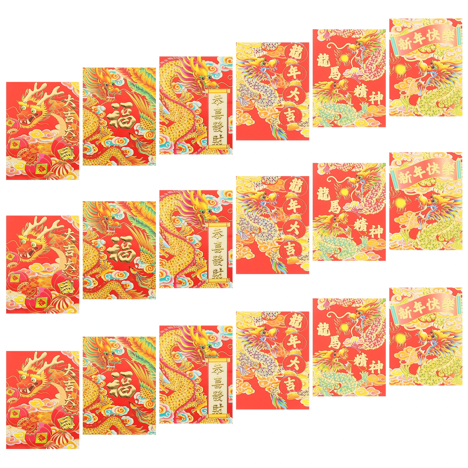 

30 шт., красные конверты в китайском стиле, красный пакет, держатель для денег на удачу, праздничный бумажный конверт, новогодние конверты на китайский Новый год