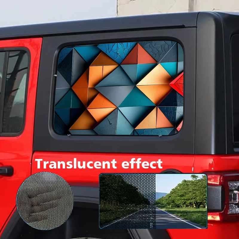 

Наклейки на боковые стекла автомобиля (2 шт.), односторонняя видимость, идеальная защита конфиденциальности, полые наклейки из ПВХ, различные узоры