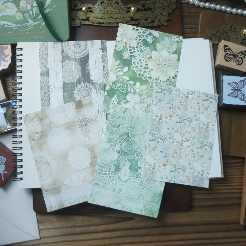 

30 Sheet Flower Plant Printed and Dyed Background Paper Design Craft Paper Gift Decoration Scrapbooking Handmade DIY