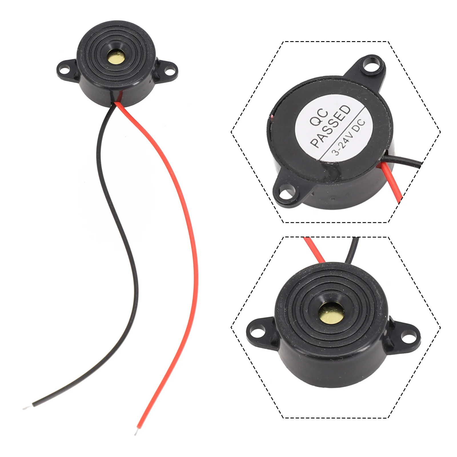 Bel listrik klakson Alarm cadangan mobil hitam klakson tampilan paling keras bagian keamanan sirene Speaker
