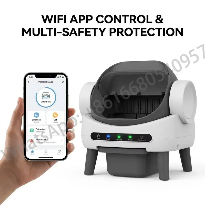 Wholesale No Scoop Automatic Self Cleaning Smart Electric Toilet System Cat Box with Waste Sealing Mechanism