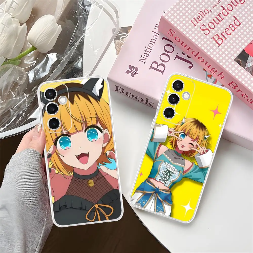 Oshinoko Mem cho Phone Case for Samsung Galaxy S25 S24 S23 S22 S21Plus FE Ultra Soft TPU Clear Shockproof Cover
