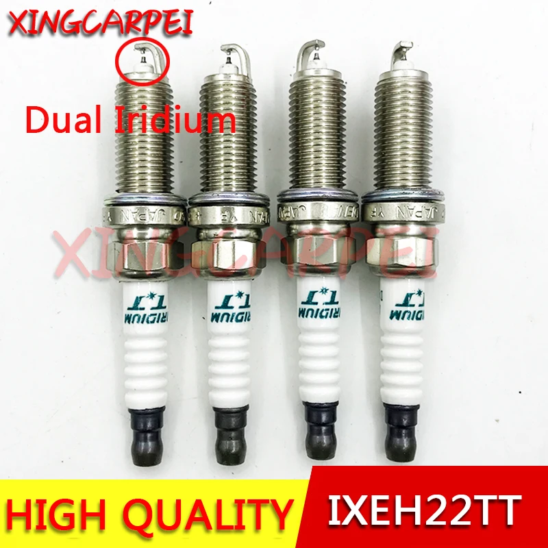 4pcs IXEH22TT 4712 Dual Iridium Spark Plug For Toyota Lexus Honda Nissan Infiniti Mazda Mercedes-benz Subaru Murano Stagea