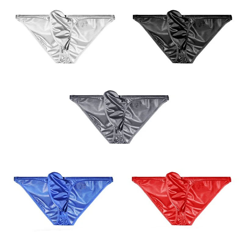 2PCS Japanese men's underwear upturned style narrow side triangle panties low waist sexy tight half wrap buttocks briefs