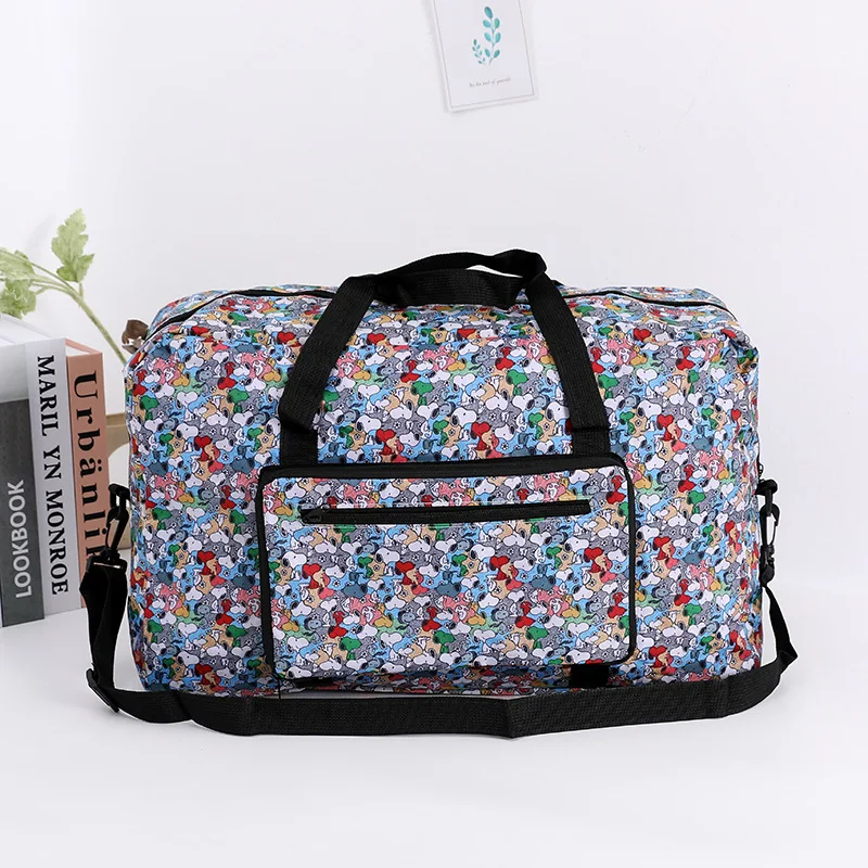 

women men travel shoulder messenger bag Snoopy foldable luggage handbag