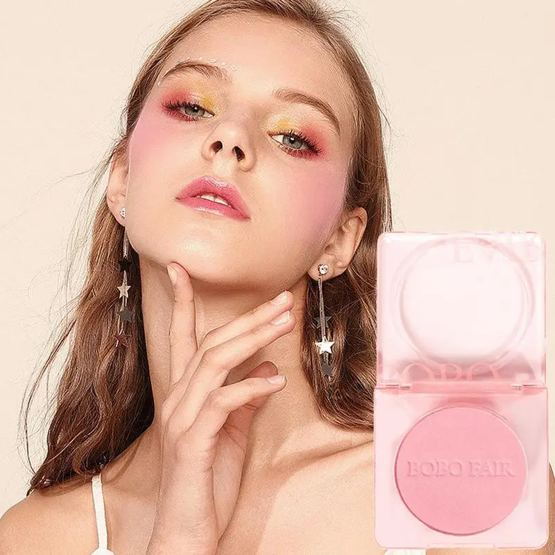 Blush Make-Up Palet Gezicht Minerale Blusher Poeder Rouge Lage Verzadiging Langdurige Natuurlijke Crème Tint Oranje Perzik Roze Blush