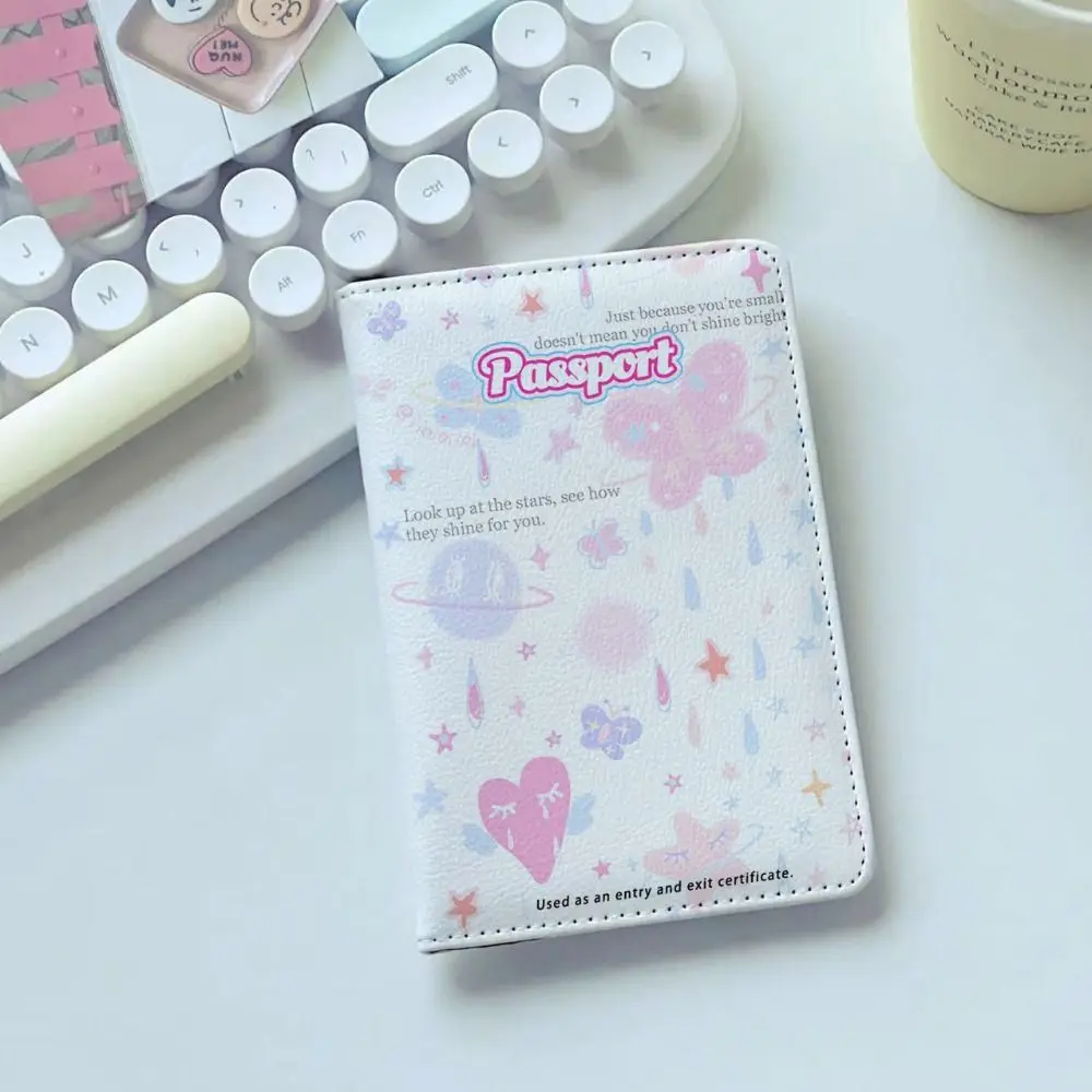 New PU Leather Passport Holder Multi-function Cartoon Credit Card Wallet Portable Ultra-thin Passport Bag