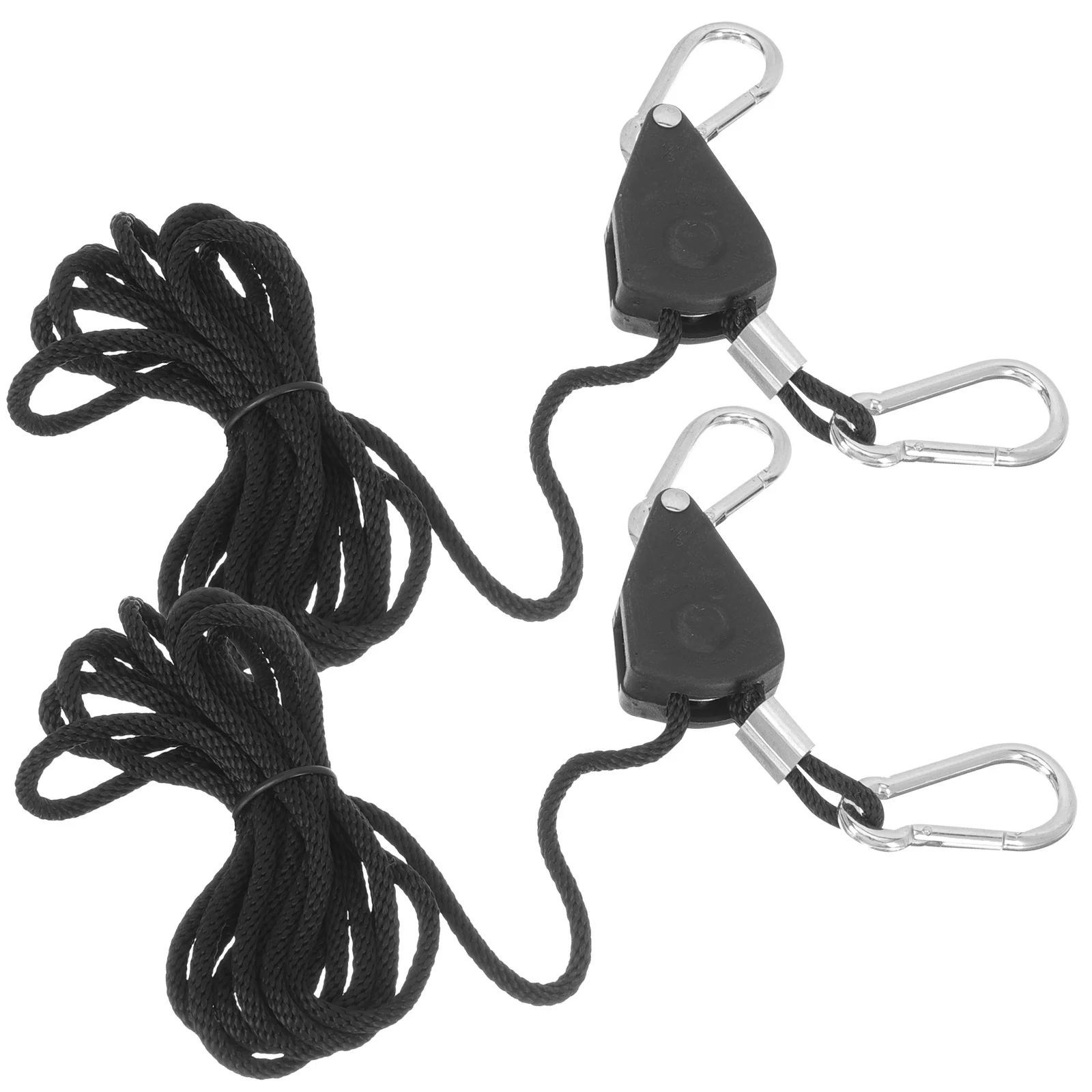 2Pcs Heavy Duty Ratchet Rope Hangers Adjustable Grow Light Rope Pulley Locking Clips for Hydroponic Garden Light Fixtures