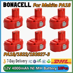 For Makita PA18 Rechargeable Ni-MH battery 18V 4000mAh With PA18 1822 1823 1834 1835 192827-3 192829-9 193159-1 193140-2 Tools