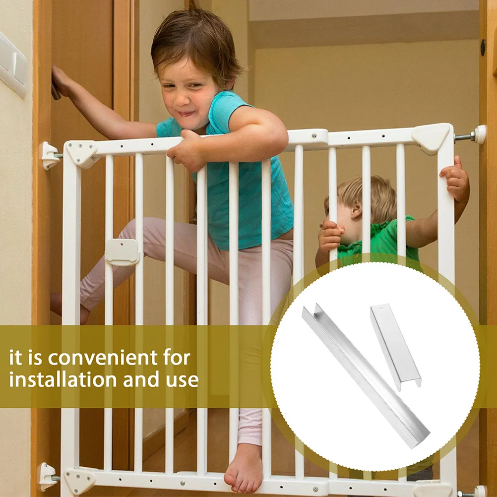 2 قطعة بوابة السلامة تعزيز الأخدود تركيبات أجزاء بوابة الطفل درج حاجز الباب الطفل الحيوانات الأليفة حماية الأجهزة عدة