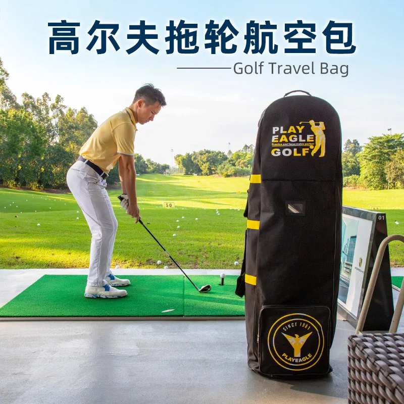 Golf Air Checked Bag Oxford Folding Towel Bag Golf Bag Protector with Combination Lock