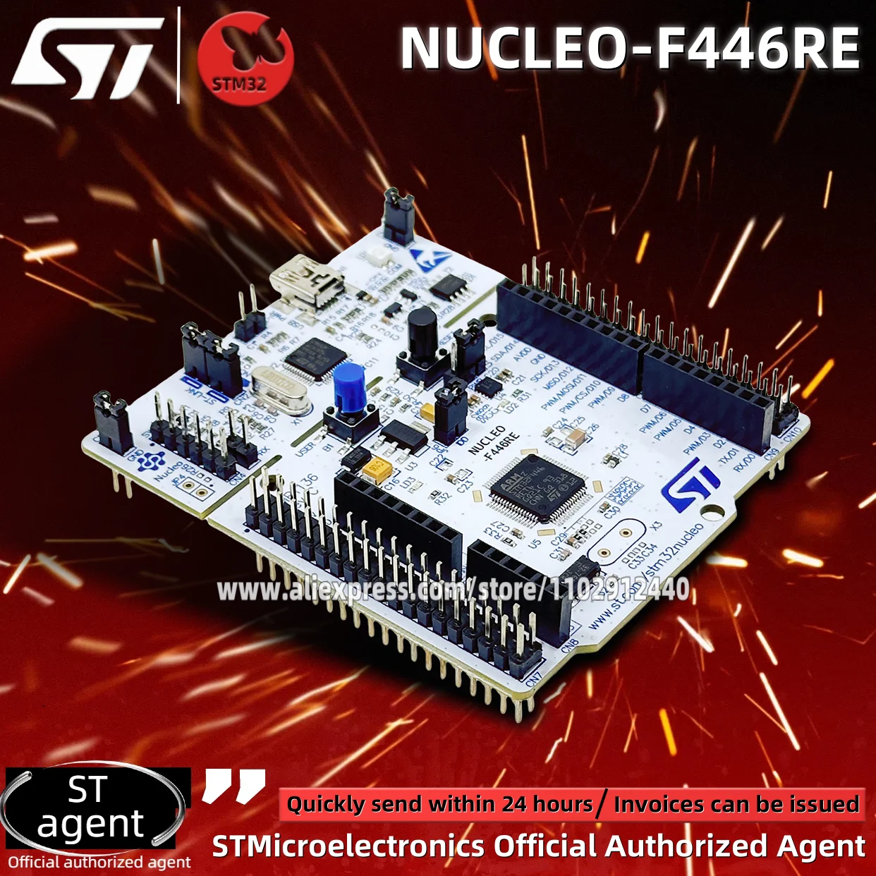 1PCS/LOT NUCLEO-F446RE MCU Nucleo-64 development board STM32F446RET6 microcontroller Original stock