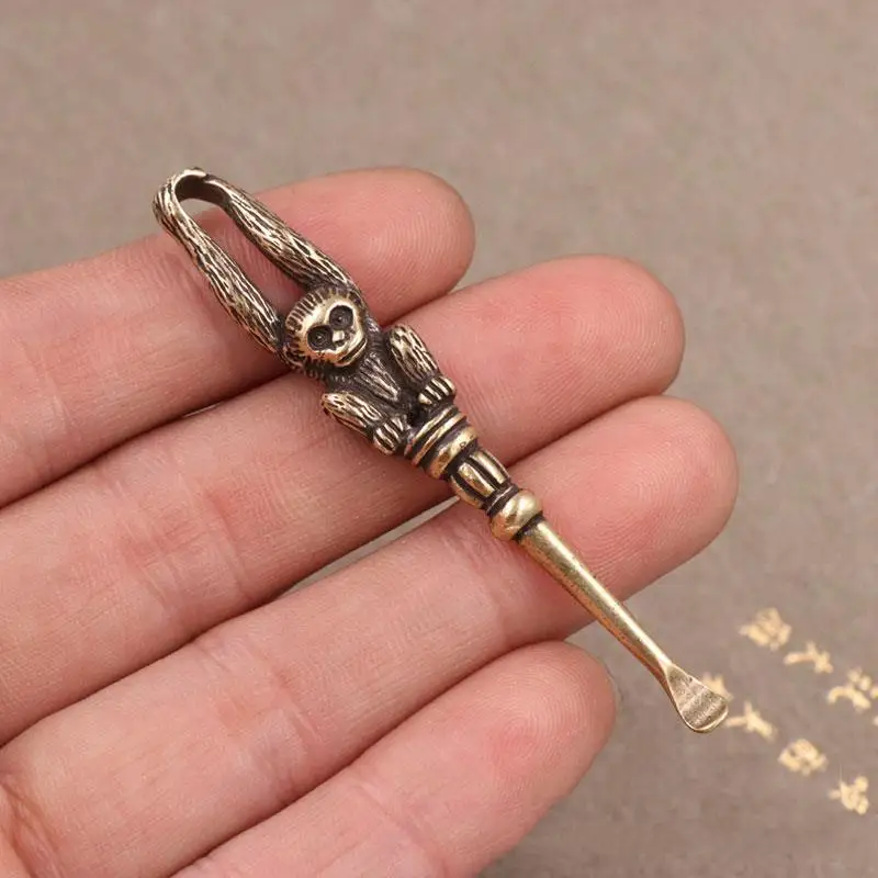 مزيل شمع الأذن أداة تنظيف الأذن عناصر تنظيف صغيرة النحاس Earpick الصحة الأذن الرعاية لوازم منتج مفيد الرجعية Rass الأذن مغرفة #1