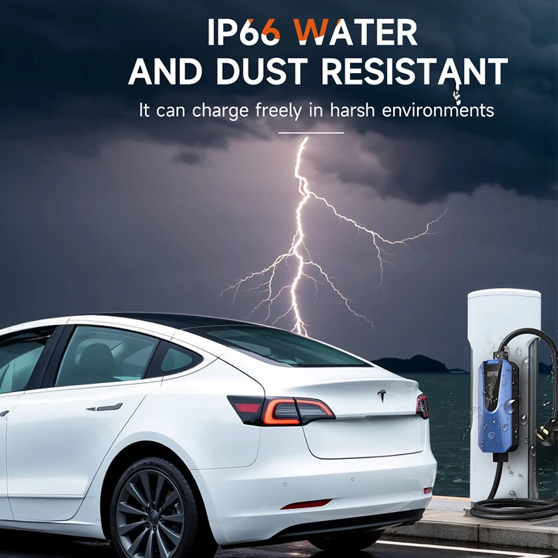 Portable Type 1 Fast Electric Vehicle (EV) Charger Charging Station 22KW High Power Quick Charging for Vehicles