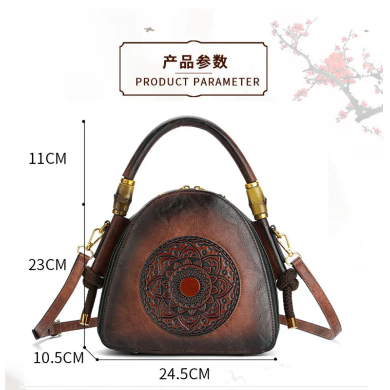 MOTAORA Vintage Embossed Women\'s Shoulders Bag For Woman Handbag 2024 New Handmade Bohemian Female Leather Handbags 8 Colors SAC