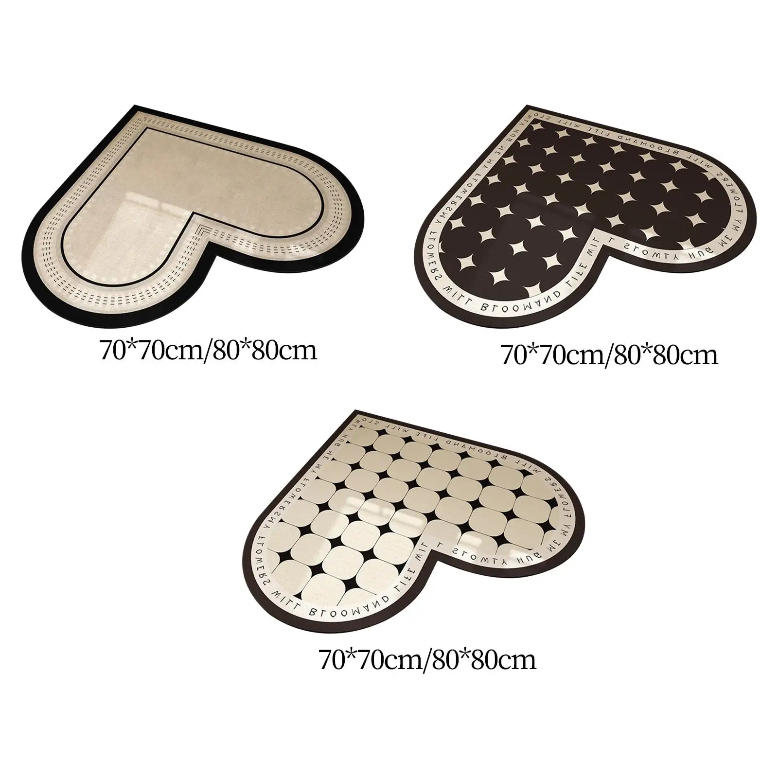 

Heart Shaped Kitchen Floor Mat Non-slip Comfortable Easy Clean Absorbent