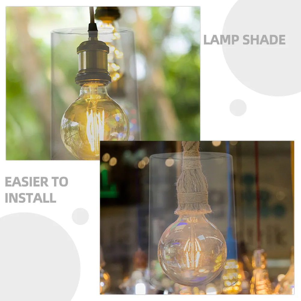 

Clear Glass Lampshade Modern Simple Style Pendant Light Cover for Ceiling Fixture Decorative Home Lighting Accessory