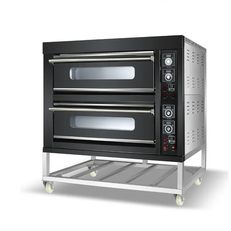 業務用ケーキデッキオーブン/2段4トレー電気パン焼きオーブン