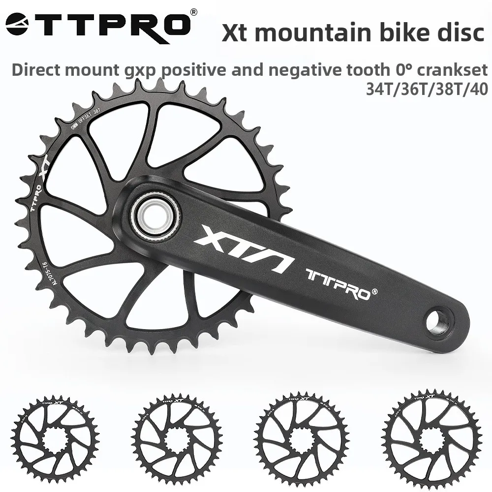 TTPRO mountain bike single disc GXP straight-mounted integrated disc, positive and negative tooth disc, disc 32/34/36/38T