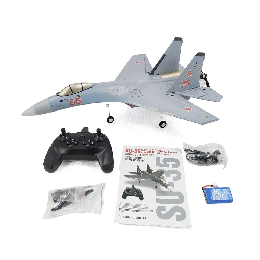 New Kbk Remote Control Aircraft Su-35 J16 Remote Control Foam Fixed Wing Glider Model Aircraft Military Model Boy Xmas Toy Gift