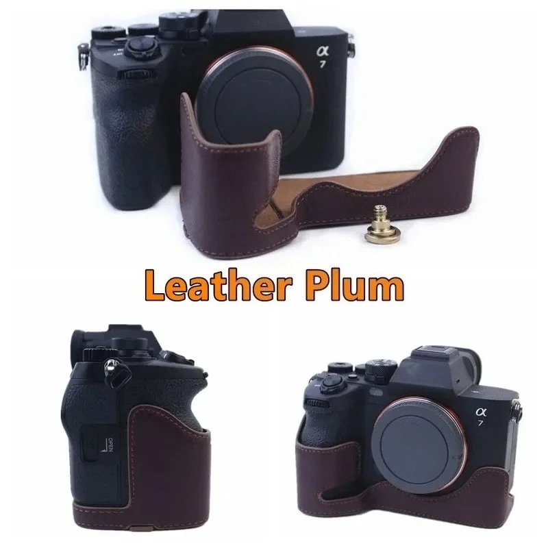 

Pu Leather Camera Bag Case Half Body Cover Shell Protector For Sony A7 IV / A7S III / A1 / A7M4 ILCE-7SM3 A7R5