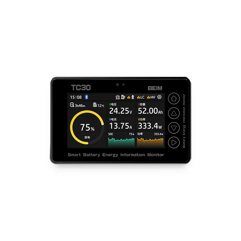 -TC30 8-80v 100A RS485 Digital LCD Battery Monitor Instrument Indicator Intelligent Shunt Battery Tester