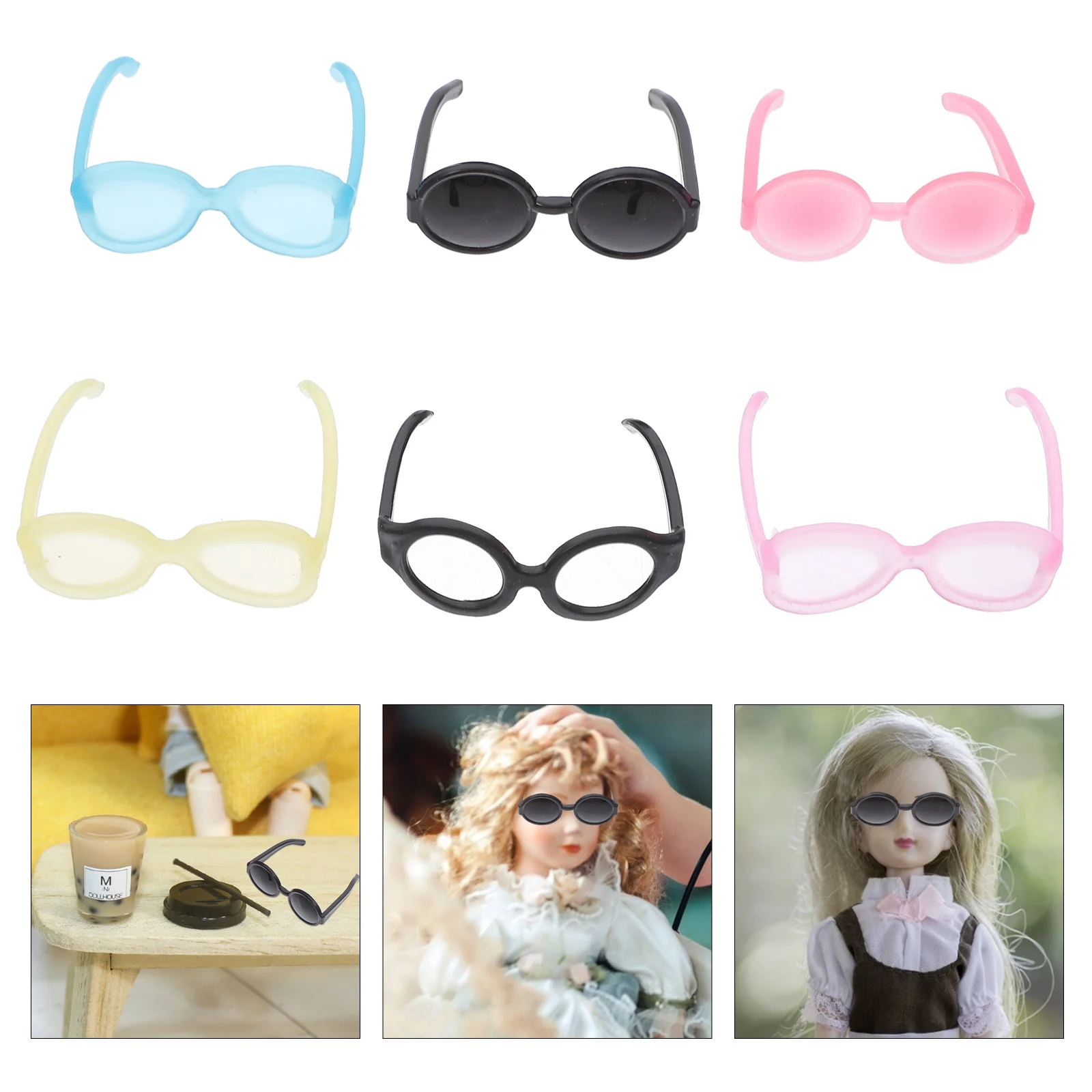 

40 Pcs Dress up Glasses Toy Dressing Sunglasses DIY Decoration Accessories Mini Small Plastic Simulated Plaything