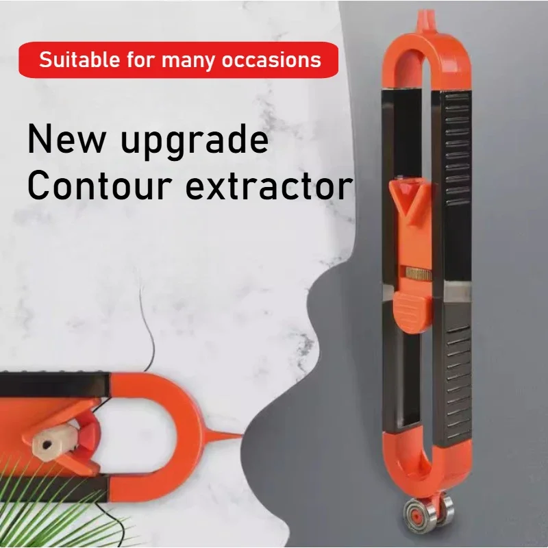 Profile Scribing Ruler with Adjustable Locking Mechanism for Irregular Contour Measurement - Precision Woodworking Gauge Tool