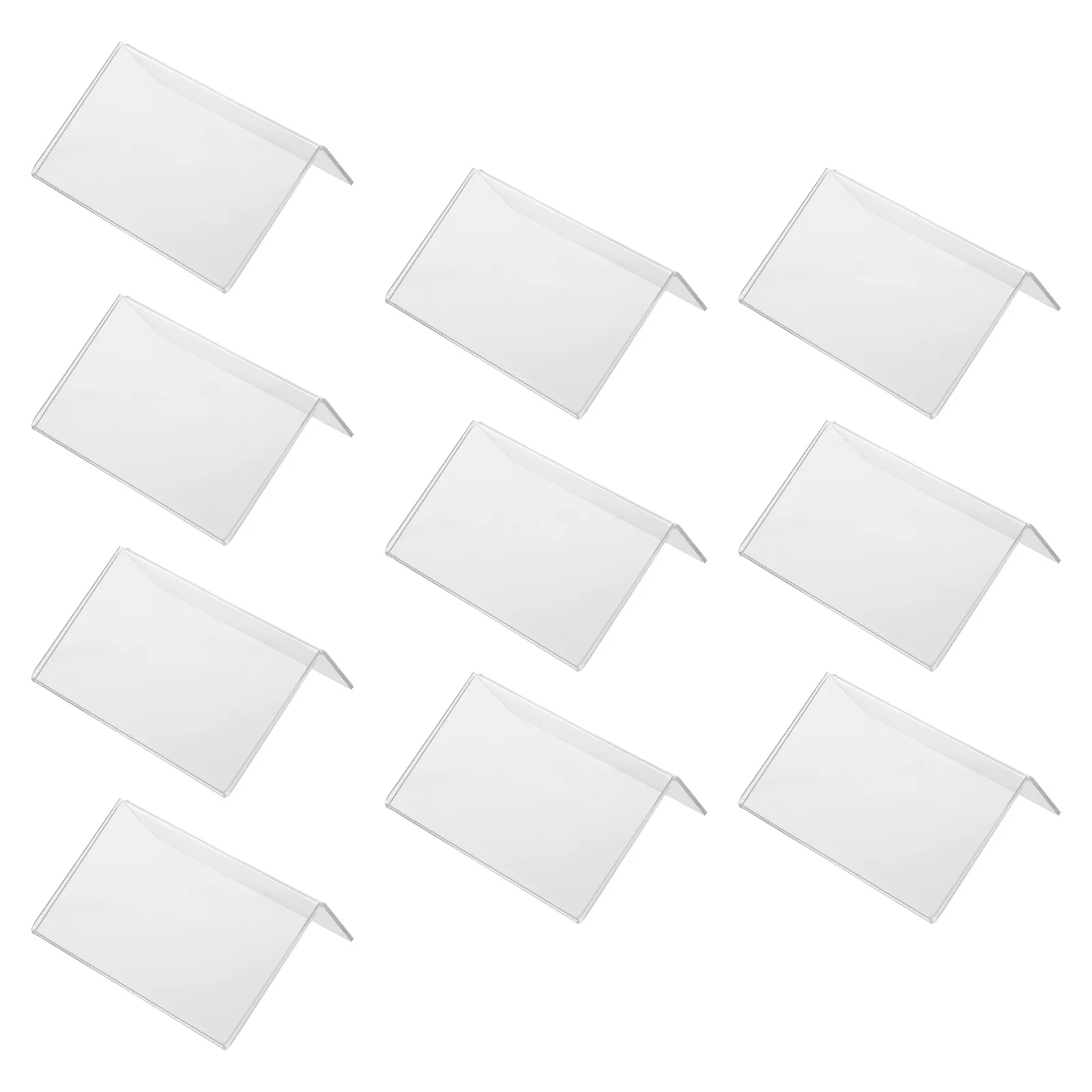 

10Pcs Acrylic Clear Price Tag Holders Small Sign Stands for Retail Store Supermarket Price Display Label Holder